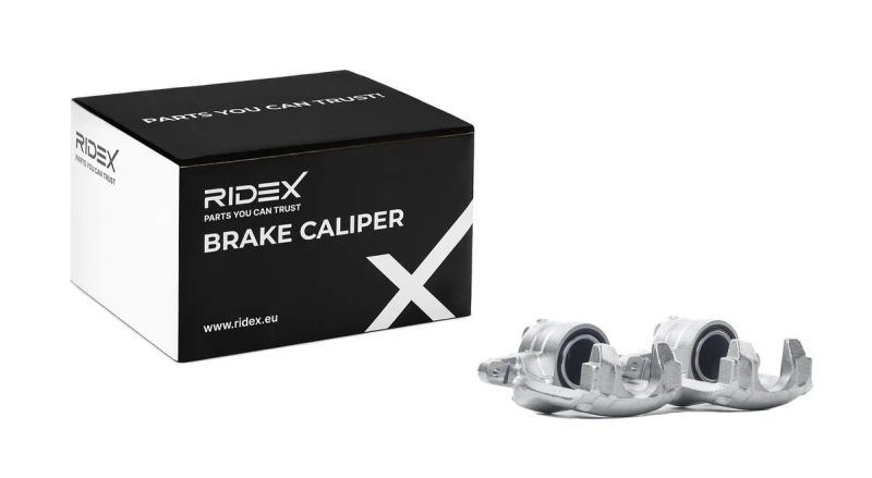 Image of RIDEX 78B1869 Brake caliper Front Axle, without holder Cast Iron Brake Caliper (78)