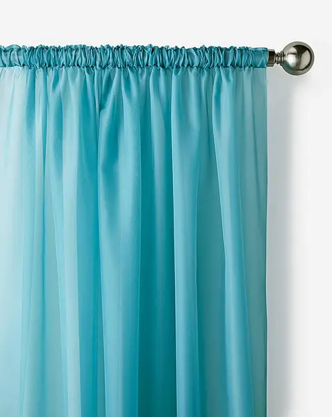 Image of Plain Dye Voile Pairs Top Slots Soft Teal 122CM XJ86229