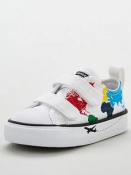 Converse Chuck Taylor All Star Ox 2V Worldwide Infant Trainer - White Red Black