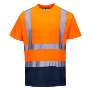 Image of Portwest S378 Hi Vis Tone T-Shirt Orange / Navy 3XL
