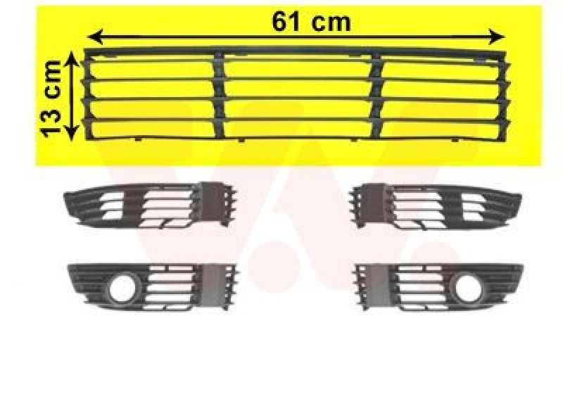 Image of VAN WEZEL Bumper grill VAN WEZEL 5837590