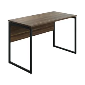 Image of Soho Square Leg Desk 1200x600x770mm Dark Walnut/Black SD03BKDW