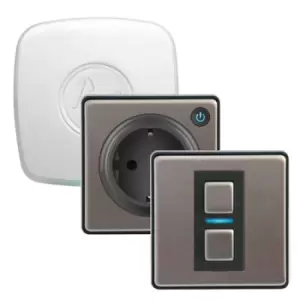 Image of Lightwave L21412TF smart lighting Smart socket kit Stainless steel White