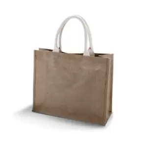 Image of Kimood Womens/Ladies Jute Beach Bag (Pack Of 2) (One Size) (Cappuccino)