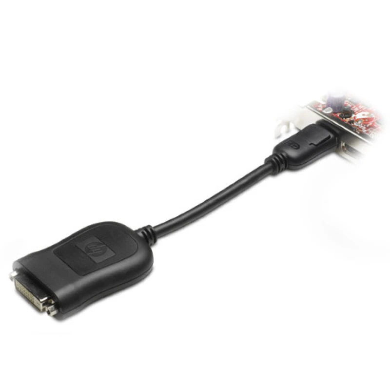 Image of HP 484156-001 video cable adapter DVI-D DisplayPort Black