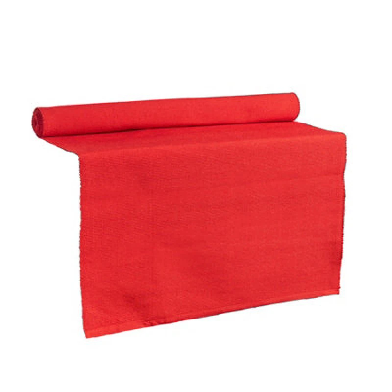 Image of Nicola Spring Cotton Fabric Table Runner - 48Cm X 183Cm - Red