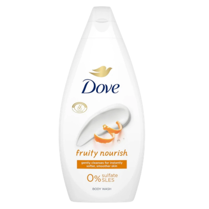 Image of Dove Fruity Nourish 'Body Wash' for Soft & Smoother Skin, 3x 450ml White