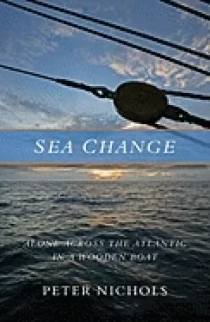 Image of sea change alone across the atlantic in a wooden boat