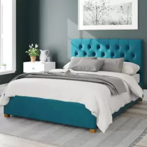 Image of Aspire Olivier Ottoman Bed Velvet Teal Single