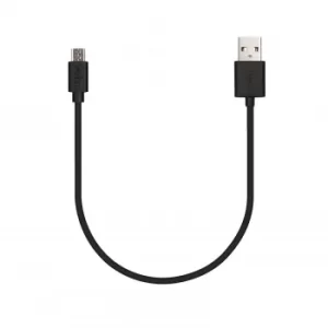 Image of Veho Pebble USB A To Micro USB Cable Charger Sync Phone Tablet Black 0.2m
