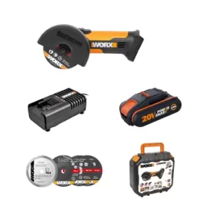 Worx WX801 20v 2.0Ah Chopper Cordless Mini Angle Grinder