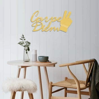 Image of Carpediem 2 - Gold Gold Decorative Metal Wall Accessory