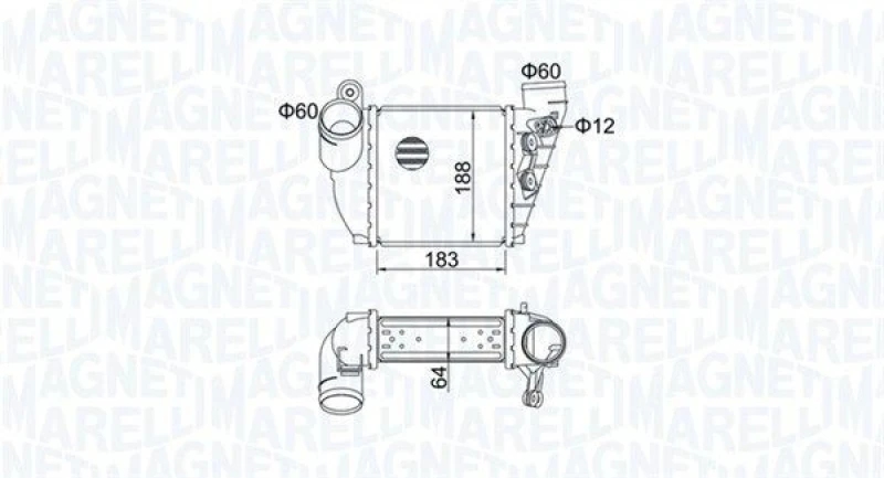 Image of MAGNETI MARELLI Intercooler MAGNETI MARELLI 351319204740