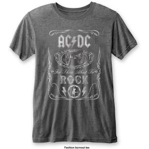 image of AC/DC - Cannon Swig Unisex Large T-Shirt - Grey