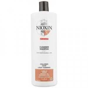 image of Nioxin 3D Care System System 3 Step 1 Color Safe Cleanser Shampoo: For Colored Hair And Light Thinning 1000ml