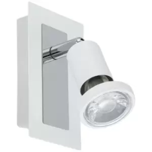 Eglo - Sarria - 1 Light Spotlight Chrome, White, GU10