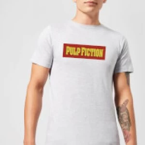 image of Pulp Fiction Logo Mens T-Shirt - Grey - 3XL