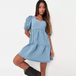 image of Missguided DENIM DRESS - Blue