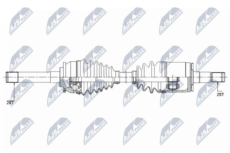Image of NTY NPW-MS-057 Drive shaft Front Axle Left Drive Shaft (13)