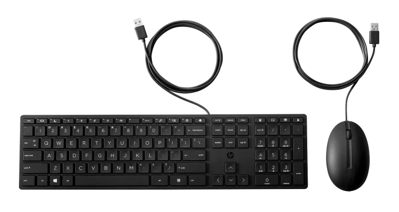 Image of HP 320MK Wired Keyboard and Mouse Set Black 9SR36UT#ABU