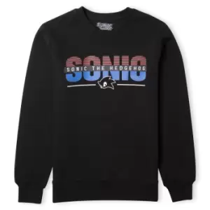 image of Sonic The Hedgehog Logo Sweatshirt - Black - L