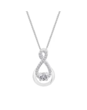 image of Simply Silver Half Infinity Necklace