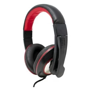 Image of Jedel Gaming Headphone Headset, USB, 40mm Drivers, Adjustable mic, Inline Controls, Black/Red