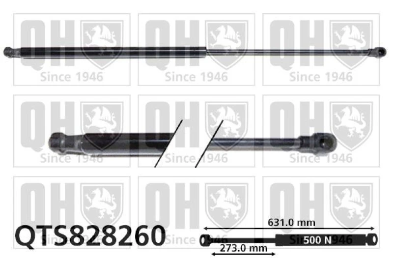 Image of QUINTON HAZELL Tailgate strut QUINTON HAZELL QTS828260