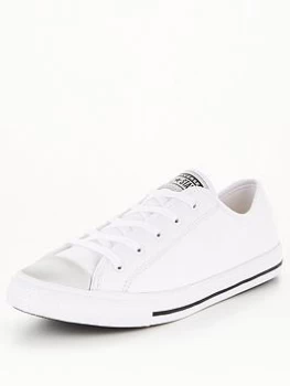 image of Converse Chuck Taylor All Star Dainty Ox - White, Size 3, Women