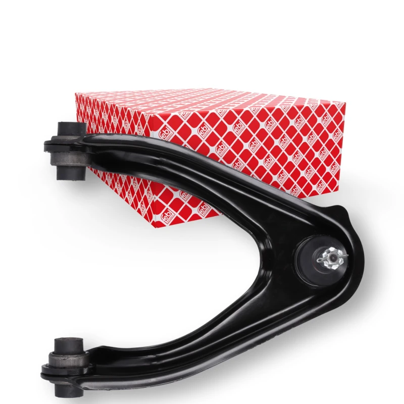 Image of FEBI BILSTEIN 42158 Suspension arm Control Arm, Sheet Steel, Upper, with ball joint, with crown nut and split pin Sheet Steel Track Control Arm (273)