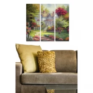 Image of MDF1005940 Multicolor Decorative MDF Painting (3 Pieces)