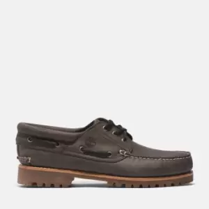 Image of Timberland 3-eye Lug Handsewn Boat Shoe For Men In Grey, Size 6