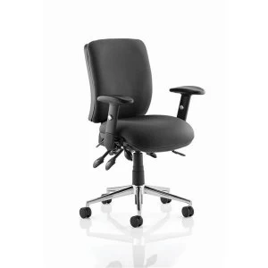 Image of Sonix Operator Chair Height Adjustable Arms Flat Packed Fabric Black