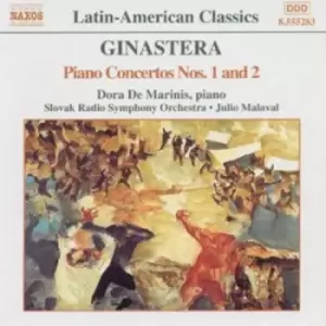 image of Piano Concertos Nos 1 and 2 by Alberto Ginastera CD Album