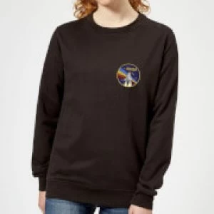 Image of NASA Vintage Rainbow Shuttle Womens Sweatshirt - Black - XXL