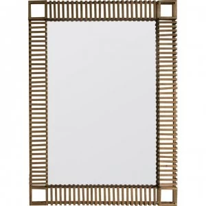Image of Gallery Direct Metal art deco mirror - Antique Gold