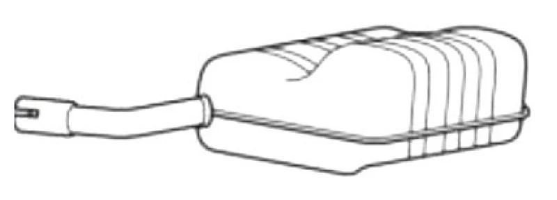 Image of VEGAZ VS-740 Rear silencer Left End Silencer (3437)