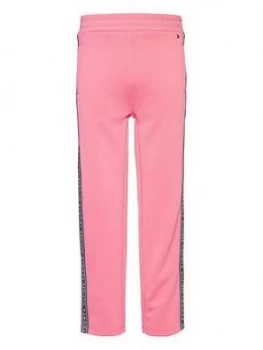 Image of Tommy Hilfiger Girls Tape Trackpants - Pink, Size Age: 8 Years, Women