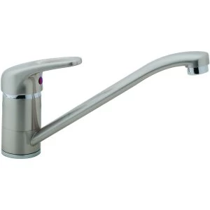 image of Wickes Messina Mono Mixer Kitchen Sink Tap Brushed Nickel