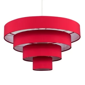 image of Nevada 4 Tiered Pendant Shade in Red