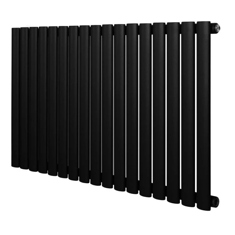 Image of Monstershop Oval Single Column Radiator - 600 x 1020mm - Black Unisex