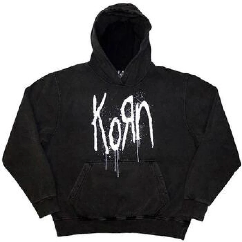 Image of Korn Korn Men Still A Freak Back Print Stone Wash Pullover Hoodie in Charcoal Size: X-Large Charcoal XL Male 5063693893422