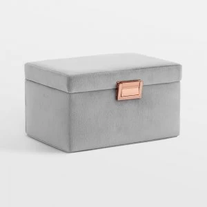 Image of Grey Velvet Jewellery Box