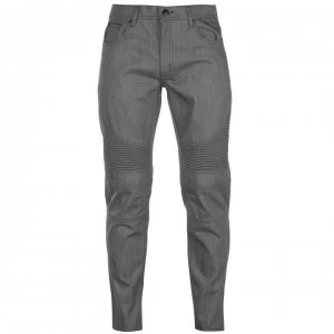 Image of No Fear Textured Biker Jeans Mens - Grey