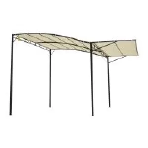 image of Outsunny Wall Mounted Garden Gazebo Awning, 300L x 250W x 200-250Hcm