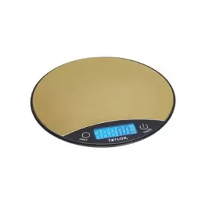 Image of Black & Brass 5kg Digital Dual Kitchen Scale - Taylor Pro