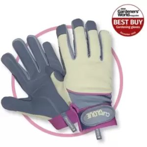 Image of Clipglove Womens General Purpose Gloves Female, Leather - blue/cream, M