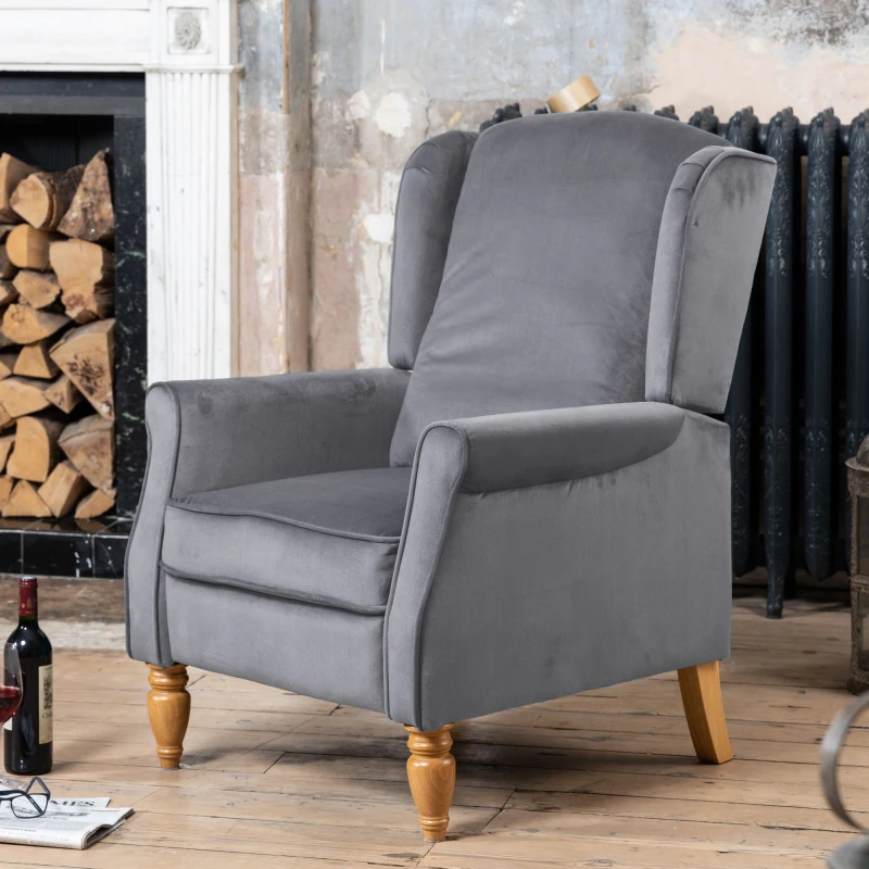 Image of Artemis Home Barksdale Recliner Armchair in Grey Grey Unisex