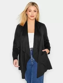 Image of Yours Suedette Waterfall Black, Size 16, Women