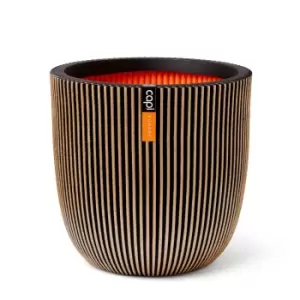 Image of Capi Europe Planter Ball Groove Nl 43X41 Black Gold